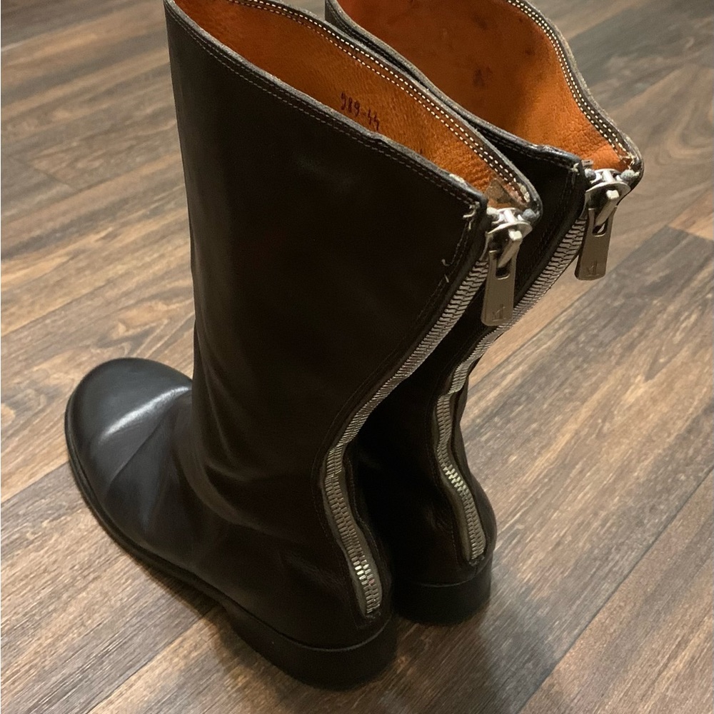 Guidi 989 Horse Leather Vintage Backzip Black Boots (REAR FIND) Size: 44 - Picture 7 of 15